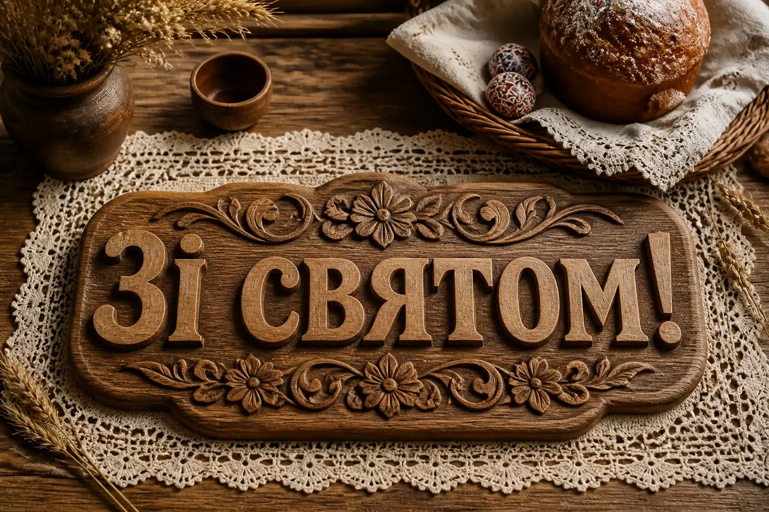 смачної паски привітання