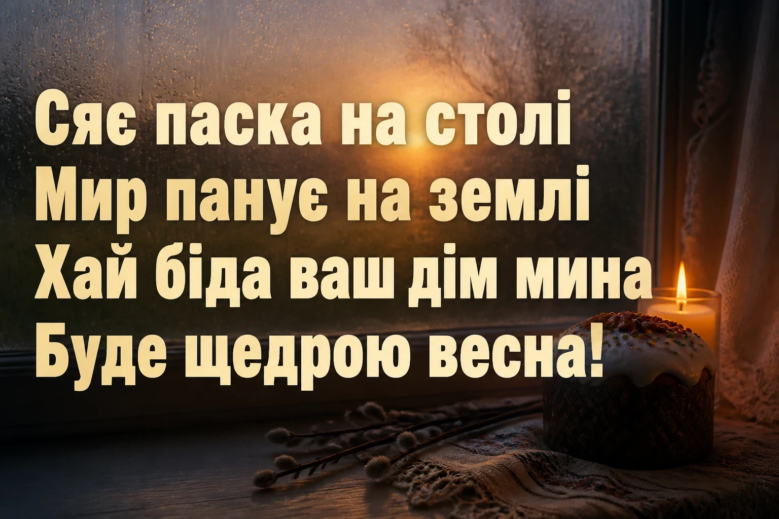 смачної паски привітання