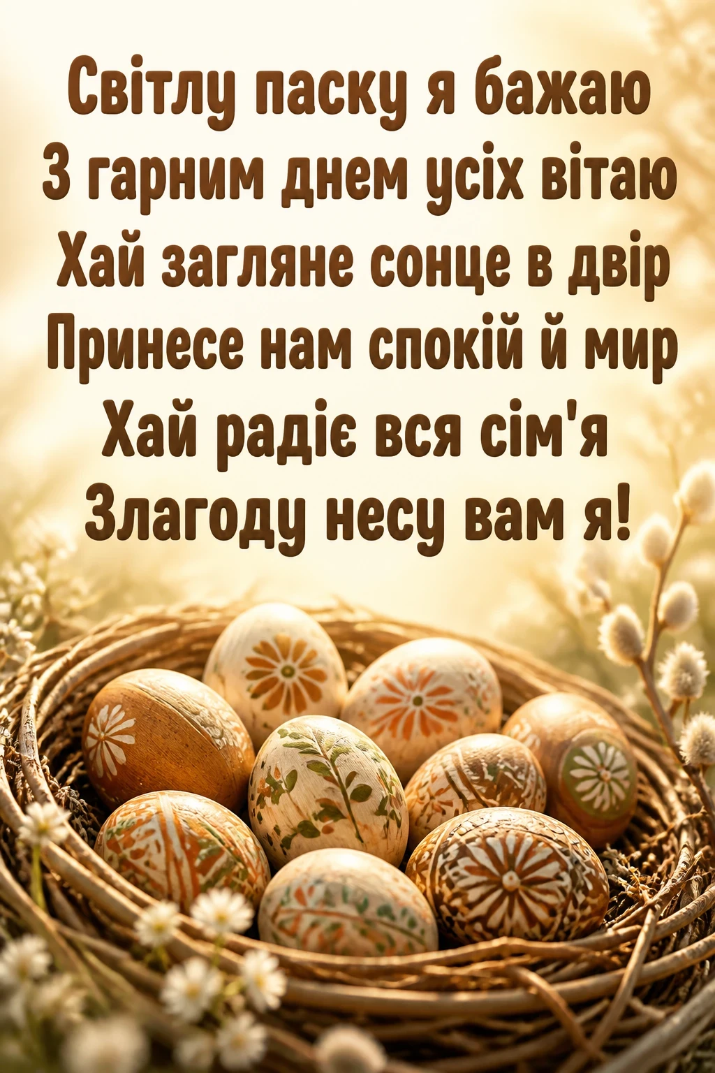 смачної паски привітання