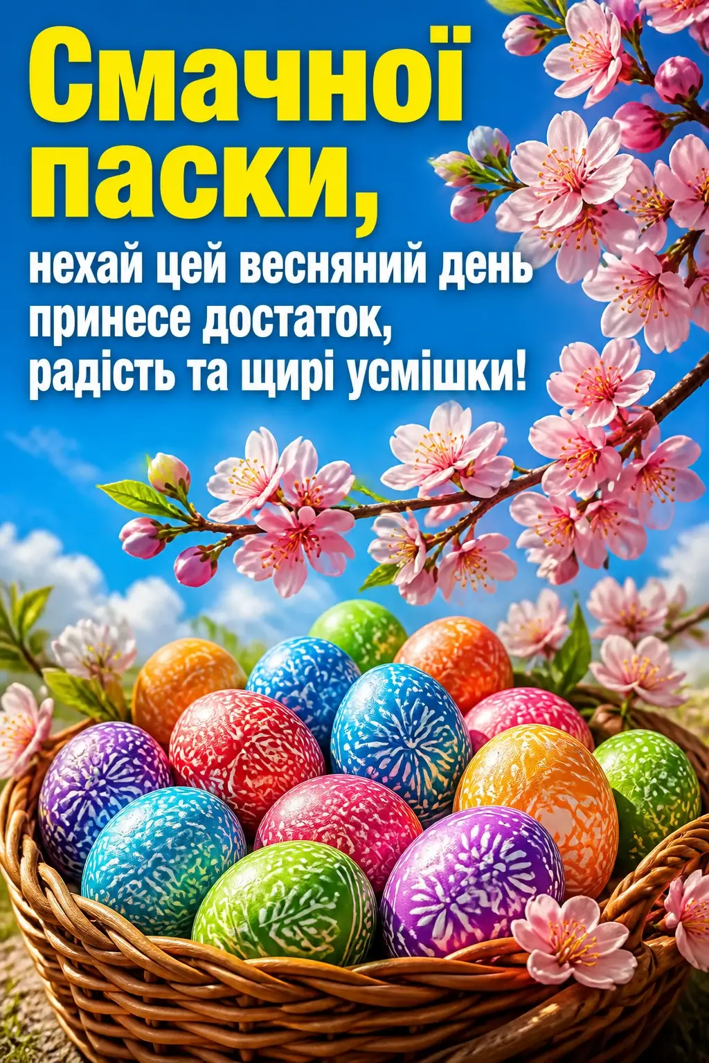 смачної паски привітання