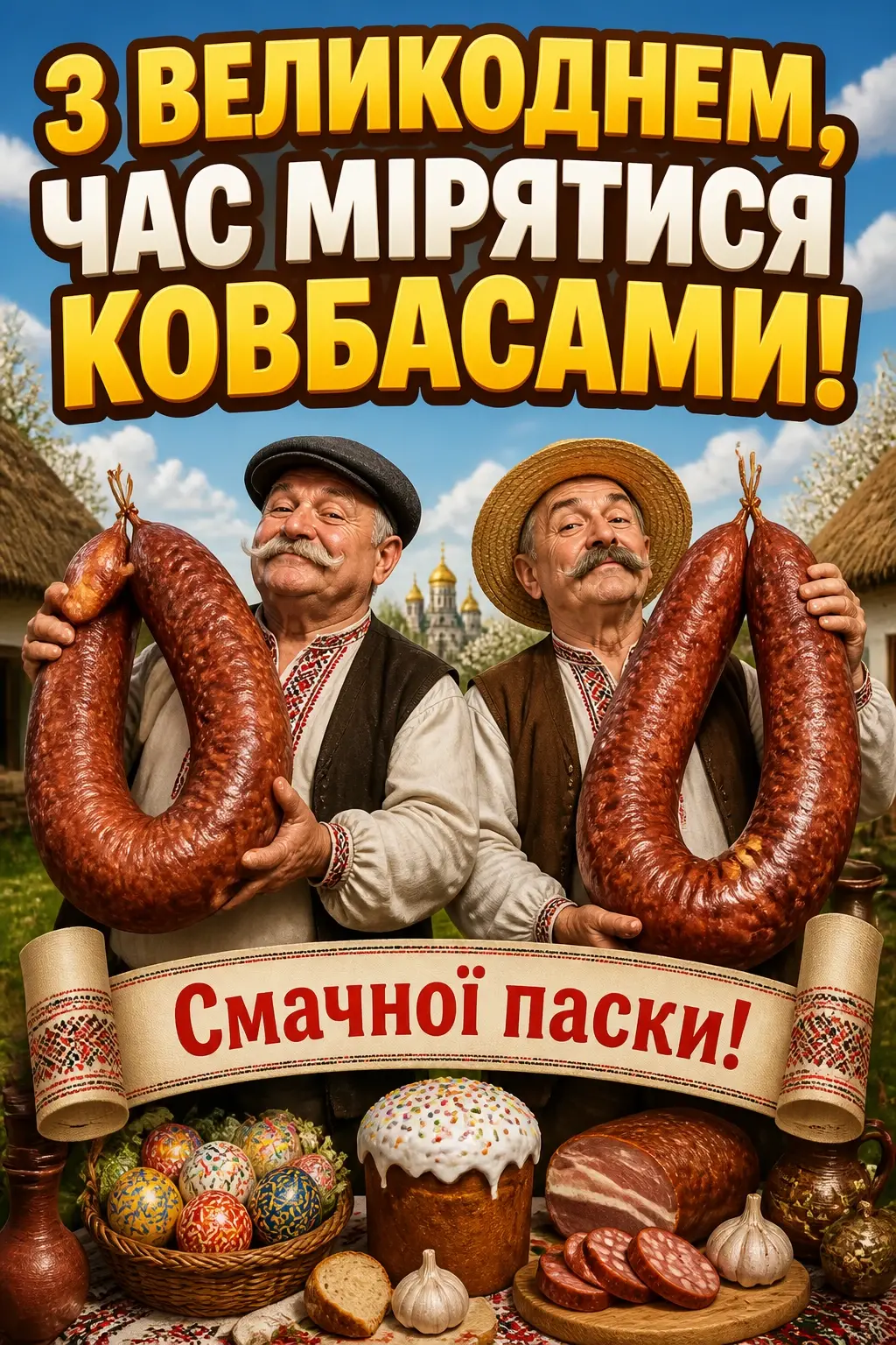 смачної паски привітання