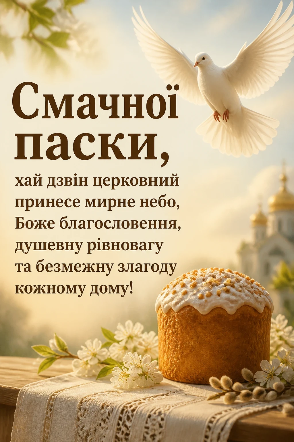 смачної паски привітання