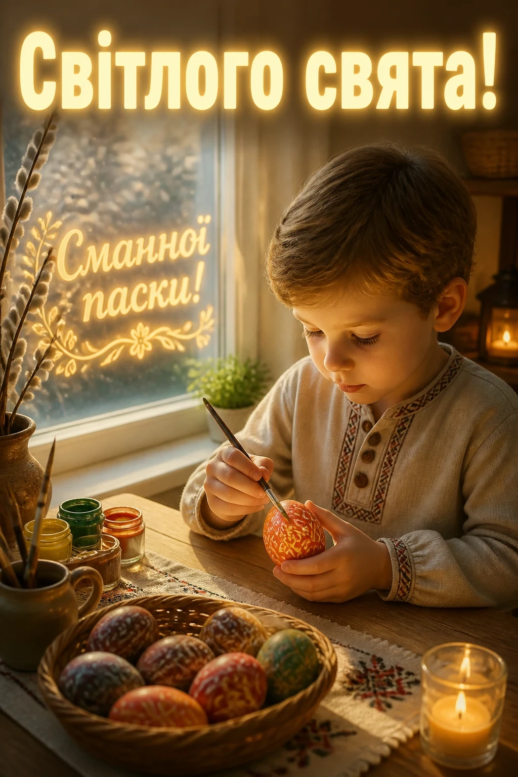 смачної паски привітання