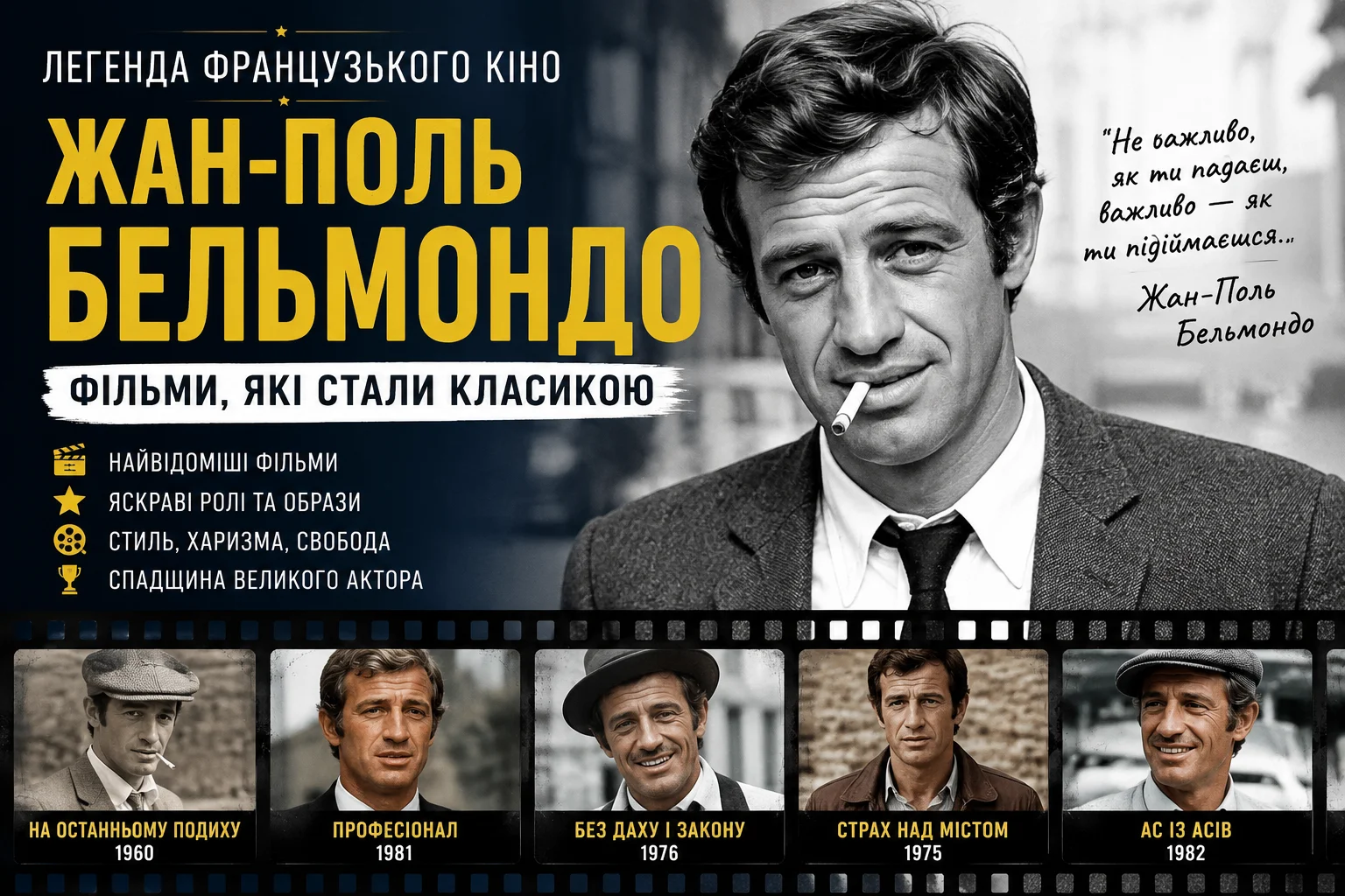 Кращі фільми Жан-Поля Бельмондо з рейтингами IMDb